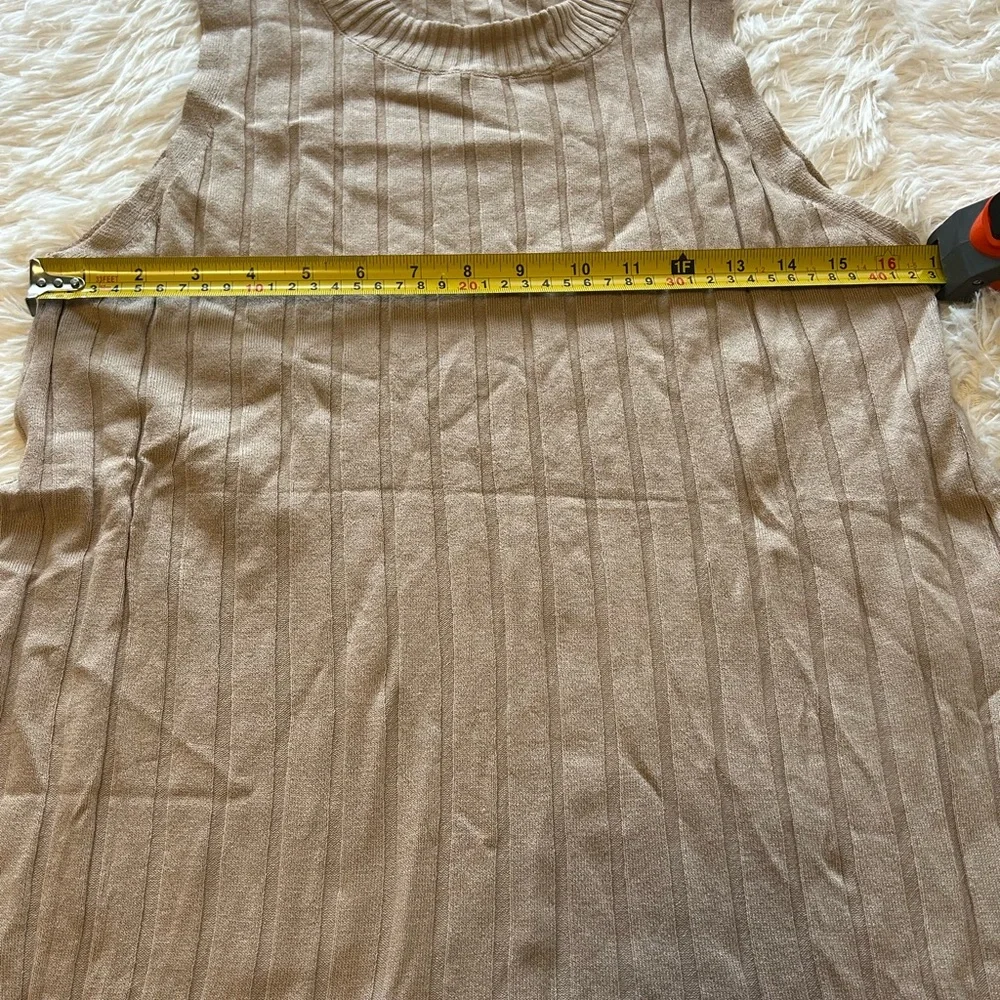 Camel Ribbed Knit Two-Piece Set - Picture 3 of 7